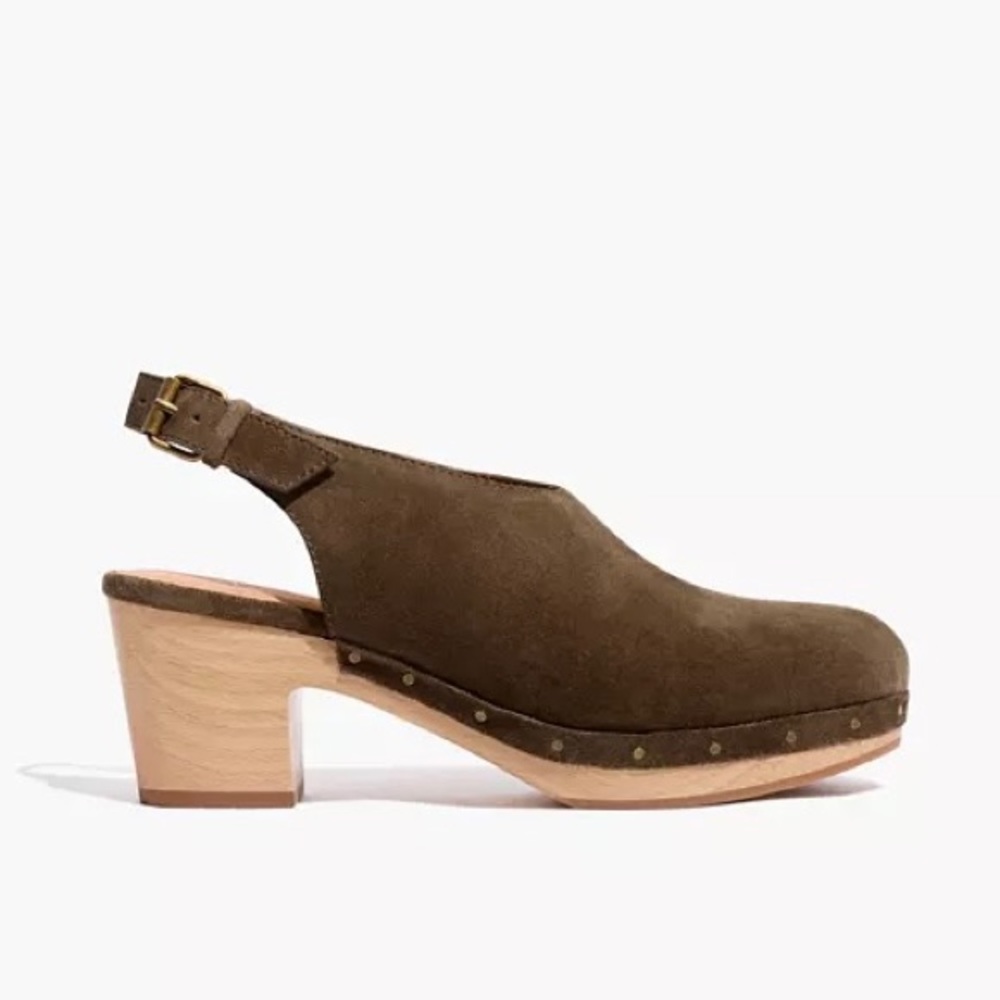 Madewell The Marlo Slingback Clog in Suede